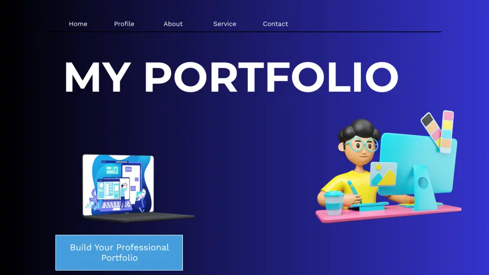 تصميم Portfolio بورتفوليو شخصي احترافي ومتجاوب لعرض أعمالك