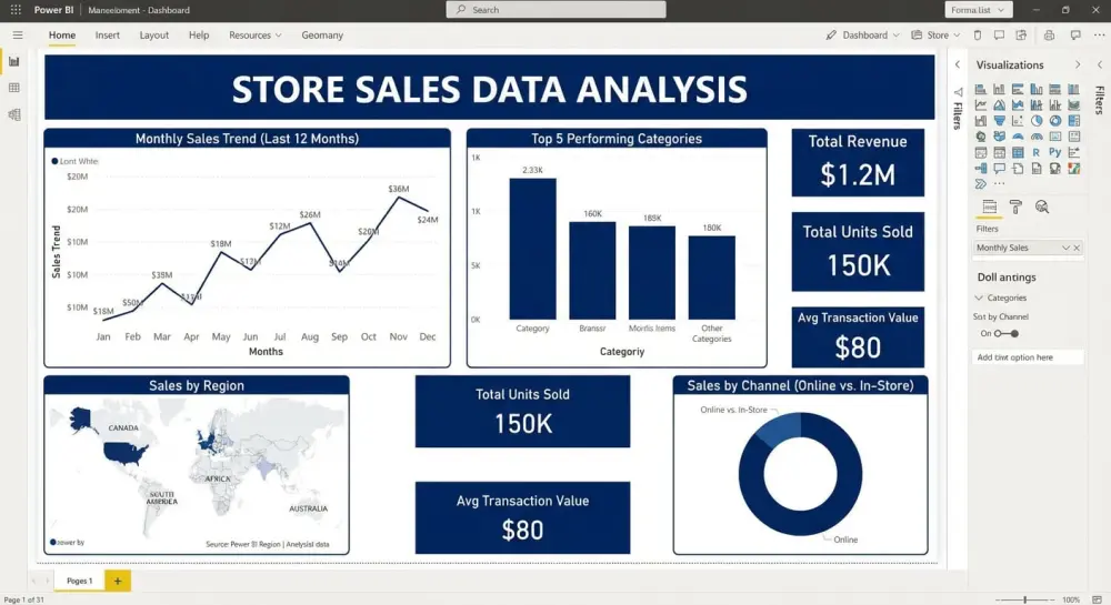 تحليل البيانات باستخدام Microsoft Power BI