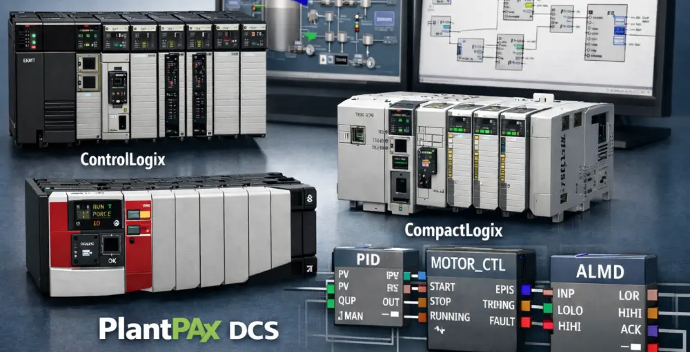 برمجة متحكم منطقي PLC من شركة Rockwell Automation