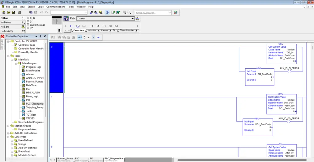 برمجة متحكم منطقي PLC من شركة Rockwell Automation