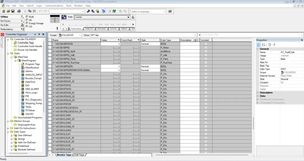 برمجة متحكم منطقي PLC من شركة Rockwell Automation