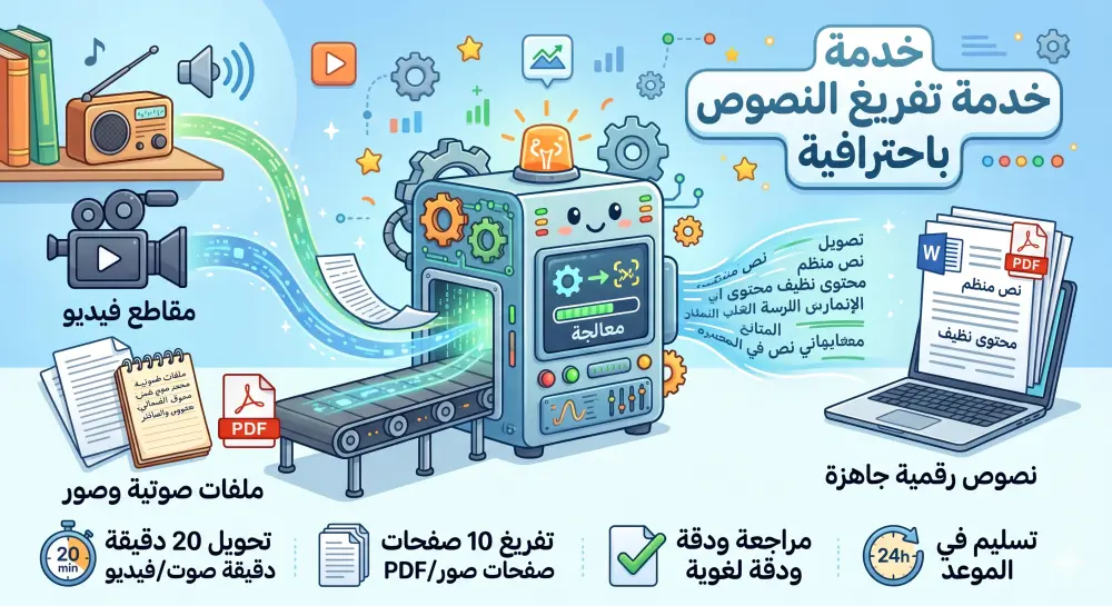 تفريغ النصوص الصوتية والمصورة