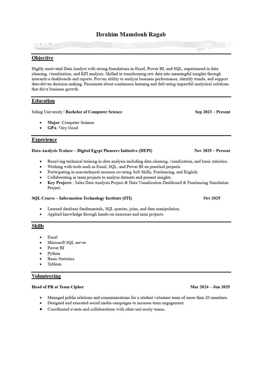 تصميم CV احترافي متوافق مع نظام ATS