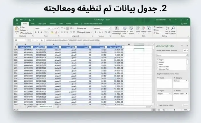 تحليل وتنظيم البيانات باحترافية باستخدام Excel مقابل 10$ 50 جدول و 100 صف