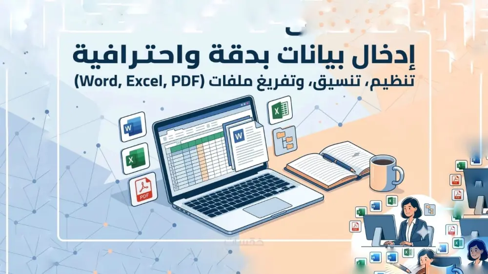 إدخال وتفريغ بيانات بدقة عالية علي ملفات word و Excel مقابل 100 صف و 50 جدول