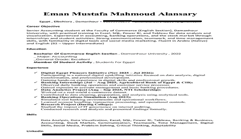 تصميم وكتابة CV احترافي متوافق مع أنظمة التوظيف (ATS)