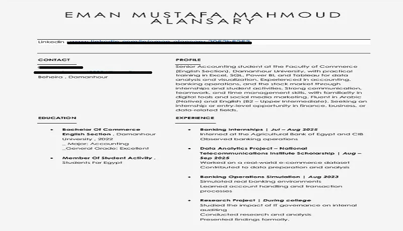 تصميم وكتابة CV احترافي متوافق مع أنظمة التوظيف (ATS)