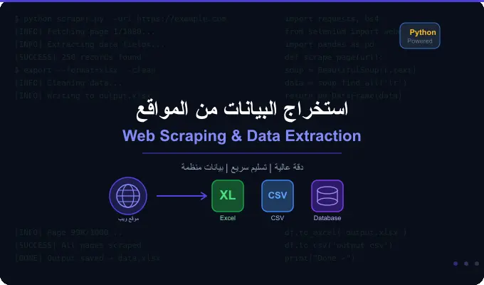 استخراج وسحب البيانات (Web Scraping) من المواقع الإلكترونية