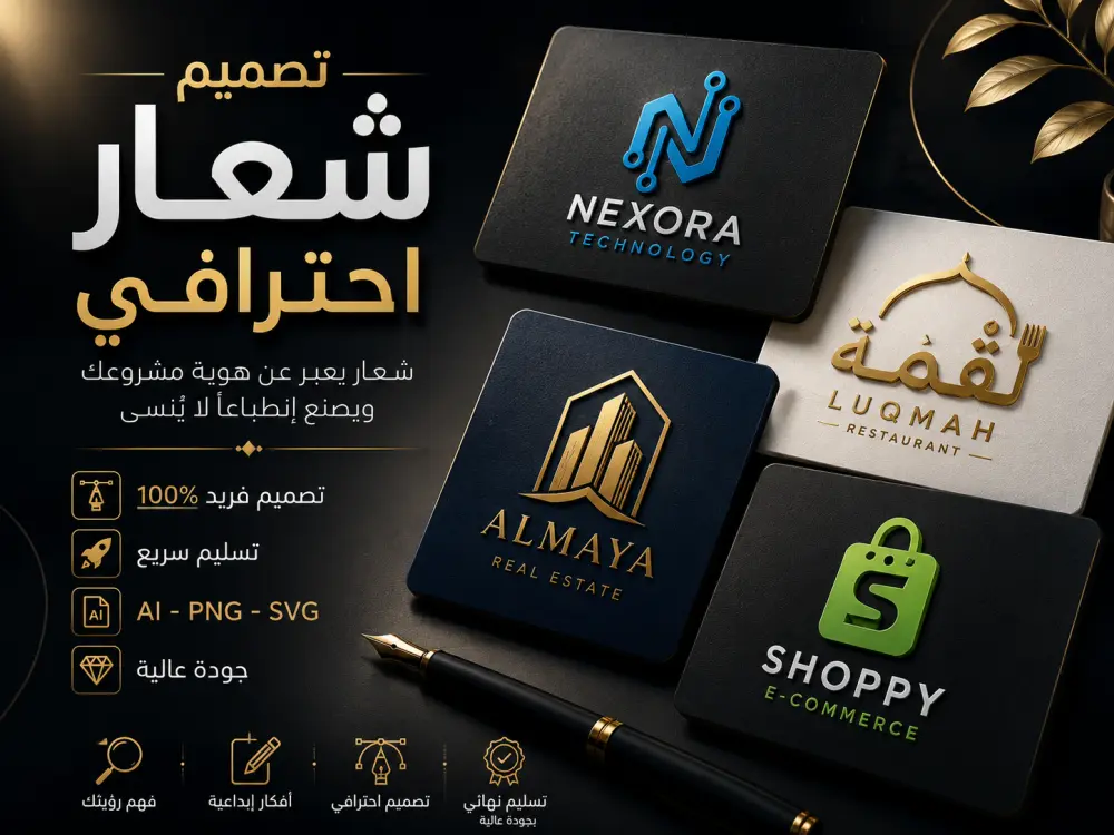 تصميم شعار احترافي ومميز يعبر عن هوية مشروعك