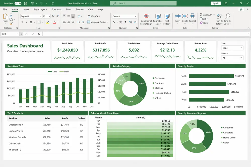 سأقوم بإنشاء Dashboard احترافي باستخدام Power BI أو Excel مع استخراج Insights دقيقة