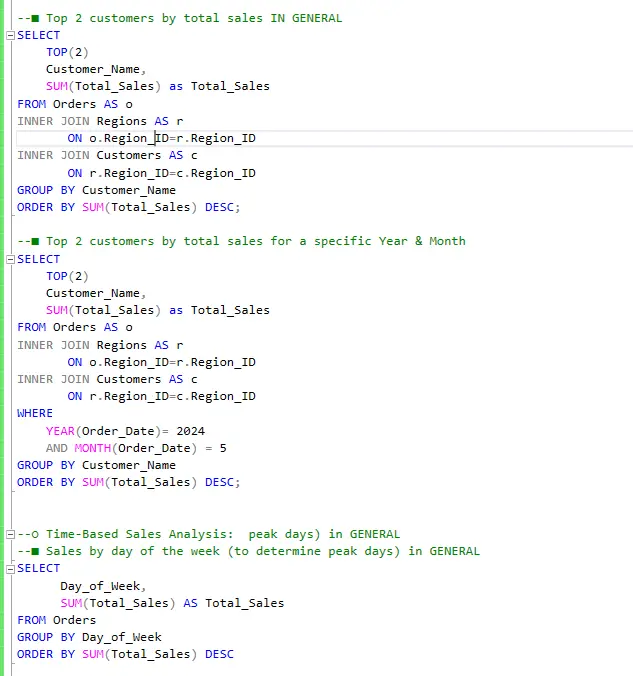 تحليل واستخراج رؤى البيانات باستخدام SQL