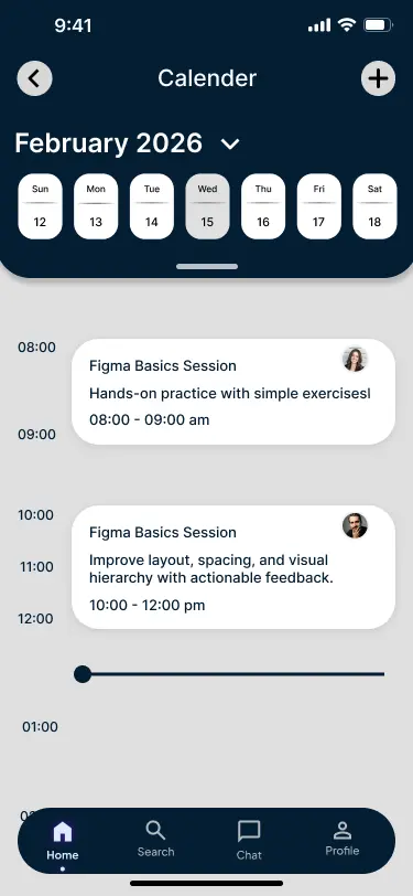 تصميم واجهة مستخدم (UI/UX) احترافية وعصرية لتطبيق موبايل أو موقع ويب