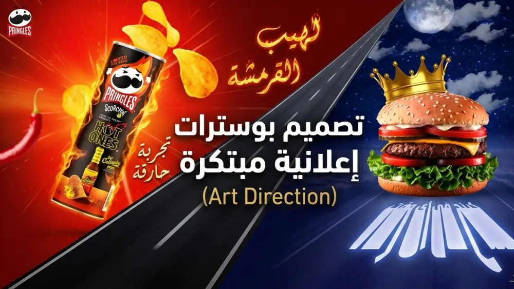تصميم بوسترات إعلانية مبتكرة بأسلوب الدمج الرقمي