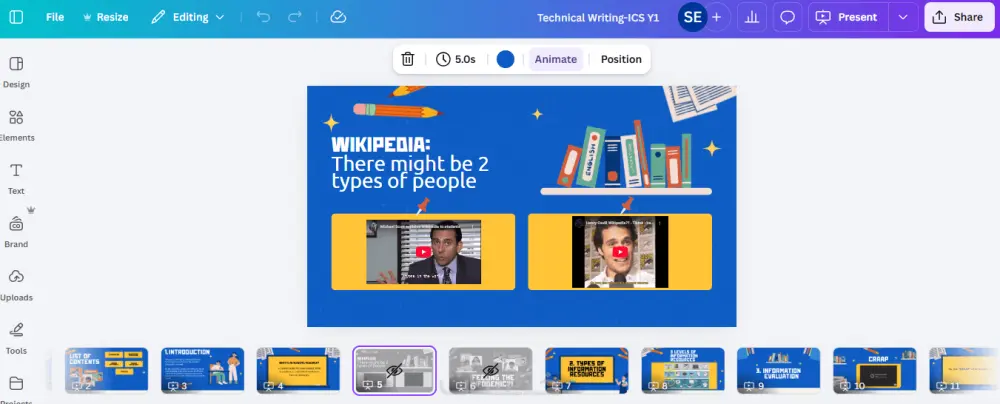 تصميم عروض تقديمية باللغتين العربية والإنجليزية بـ Canva