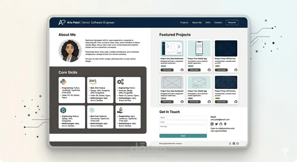 إنشاء معرض أعمال بورتفوليو portfolio