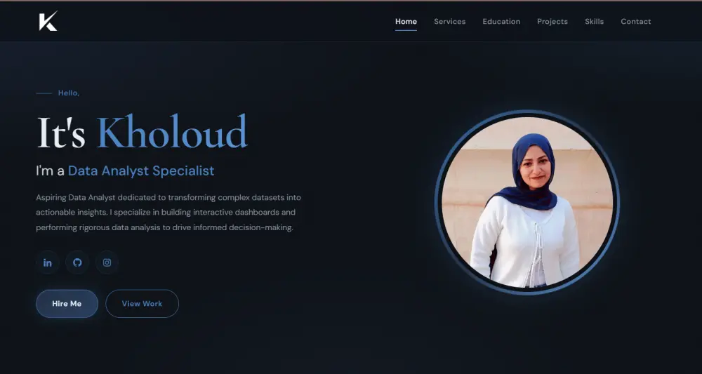 تصميم وبرمجة موقع "بورتفوليو" (Portfolio) شخصي واحترافي