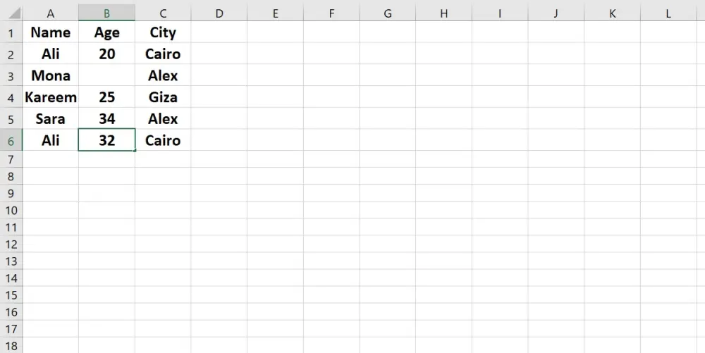 Data Preprocessing & Cleaning (Excel / CSV)