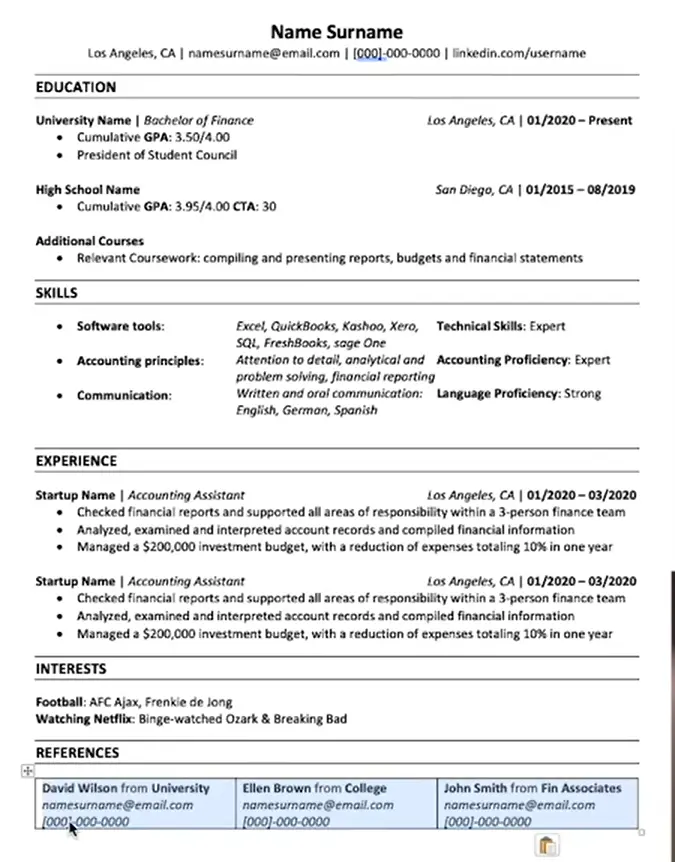 تصميم CV احترافي عربي وإنجليزي
