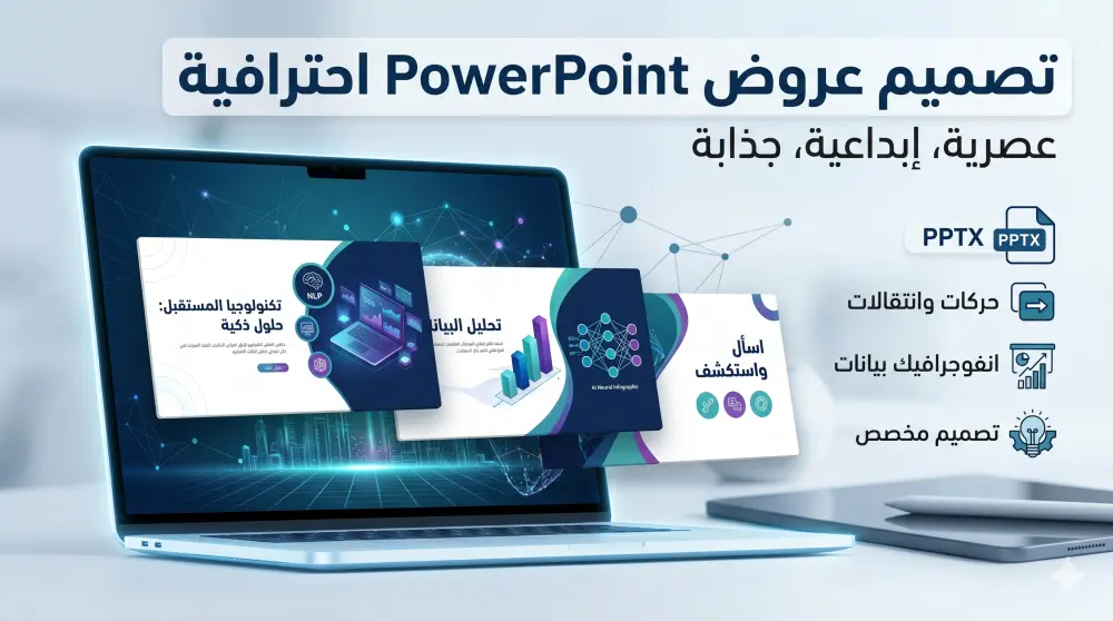 تصميم عروض PowerPoint احترافية وعصرية