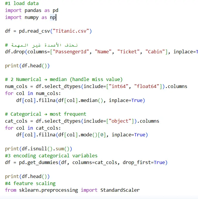 عمل preprocessing ل data و عمل model لداتا حجمها 5000-50000(row)