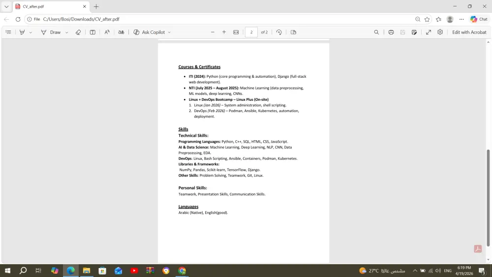 كتابة CV احترافي متوافق مع أنظمة ATS لزيادة فرص القبول