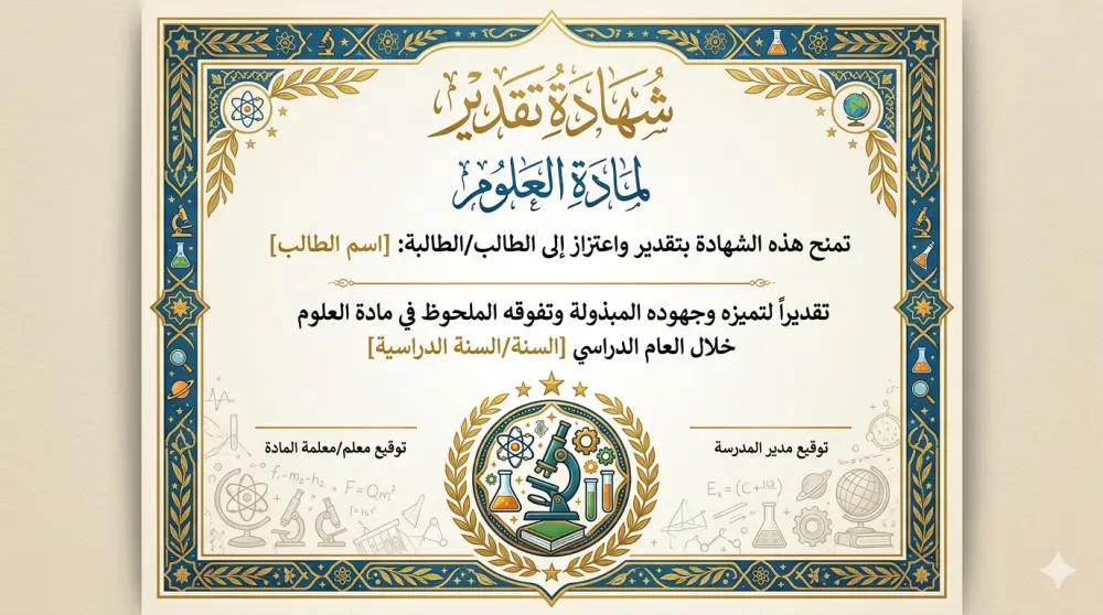 تصميم شهادة تقدير احترافية ومميزة خلال 24 ساعة.