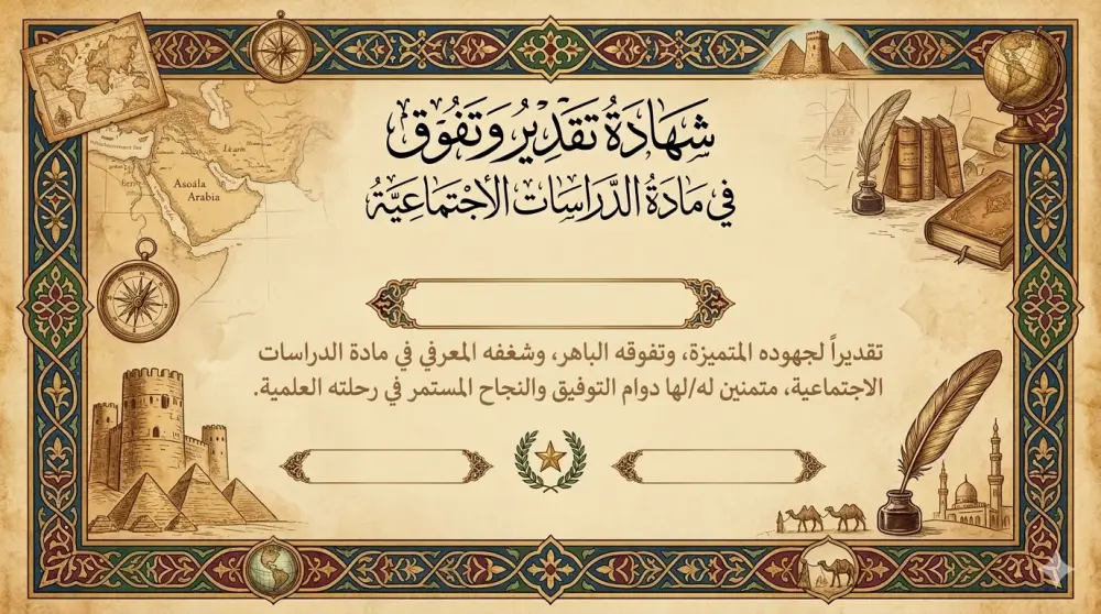 تصميم شهادة تقدير احترافية ومميزة خلال 24 ساعة.