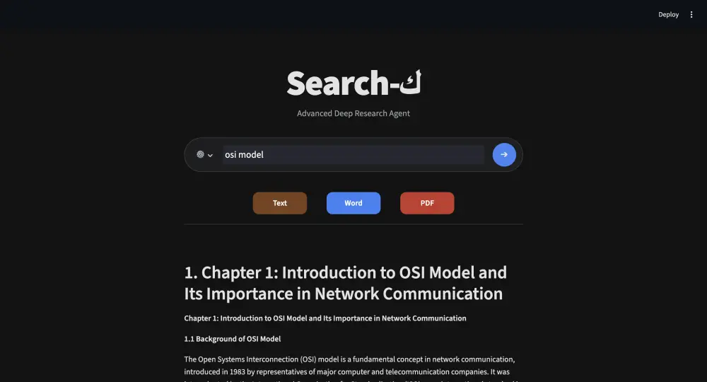 AI Deep Research Agent