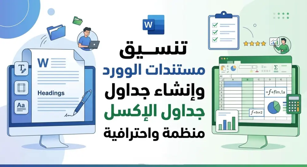 تنسيق مستندات Word وإنشاء جداول Excel منظمة واحترافية