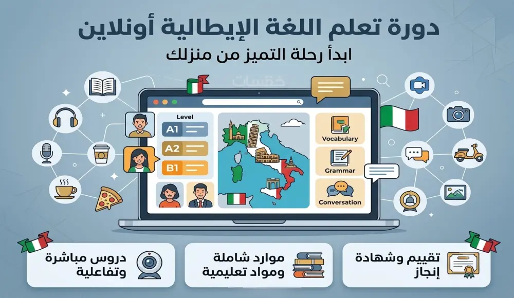تعلم اللغة الإيطالية باحترافية حصة فردية أونلاين