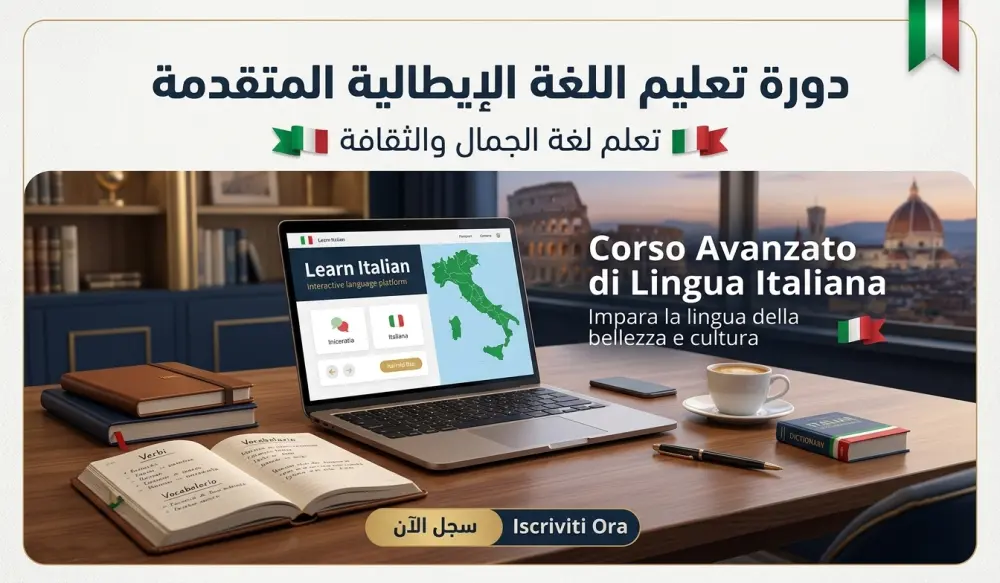 تعلم اللغة الإيطالية باحترافية حصة فردية أونلاين