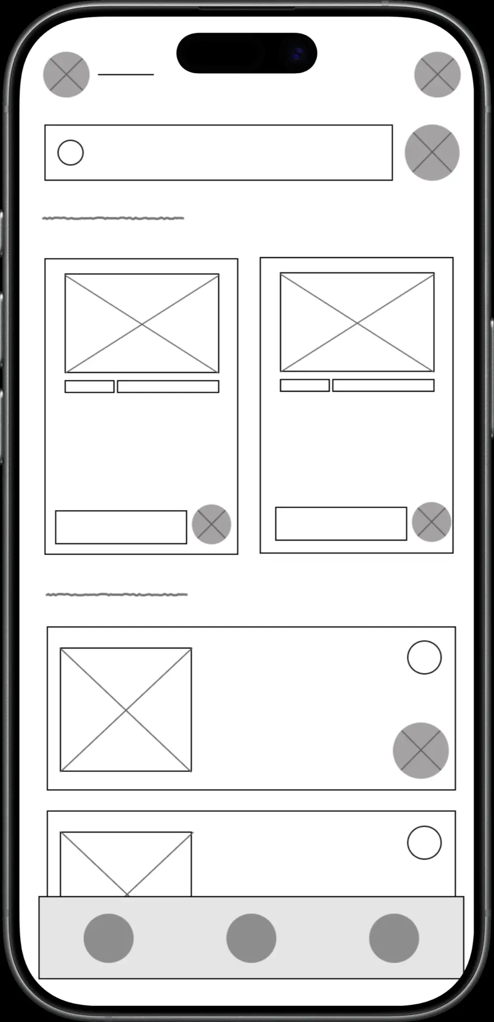 تصميم 1 Wireframes احترافية لشاشات تطبيق موبايل Ui/Ux design