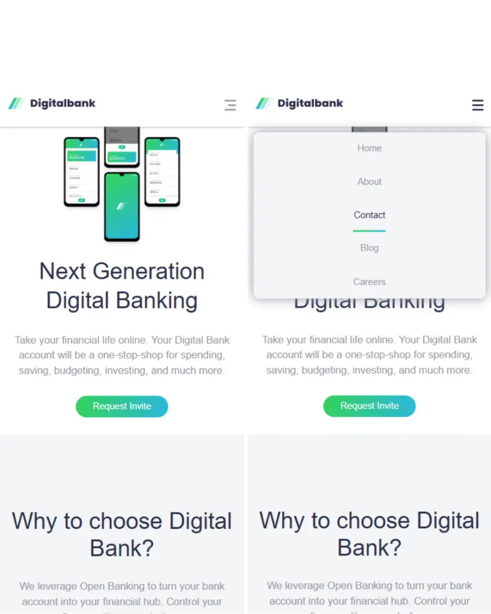 تصميم Navbar احترافي مع Hamburger Menu للموبايل
