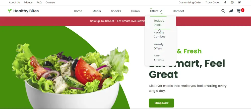 تصميم واجهة موقع متجاوبة باستخدام HTML و CSS