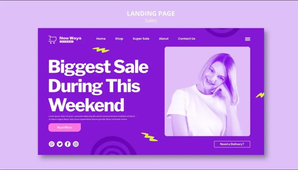 تصميم Landing Page احترافية بتصميم عصري وجذاب