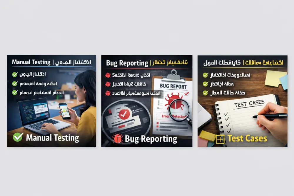 اختبار شامل لموقعك أو تطبيقك لاكتشاف الأخطاء وتحسين الأداء | Manual & Automation Testing