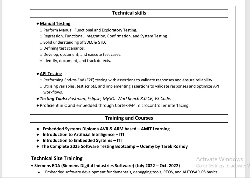 تصميم وكتابة   CV احترافي متوافق مع أنظمة ATS