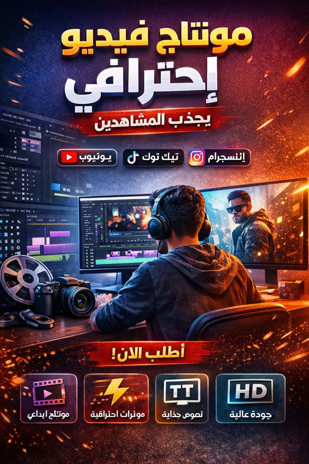 مونتاج فيديوهات قصيرة احترافية