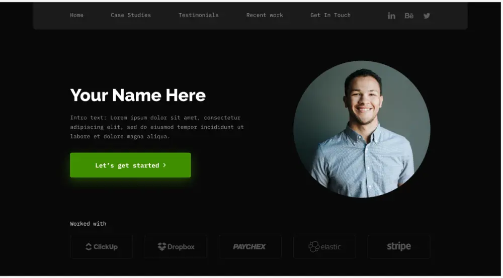 انشاء Portfolio شخصي