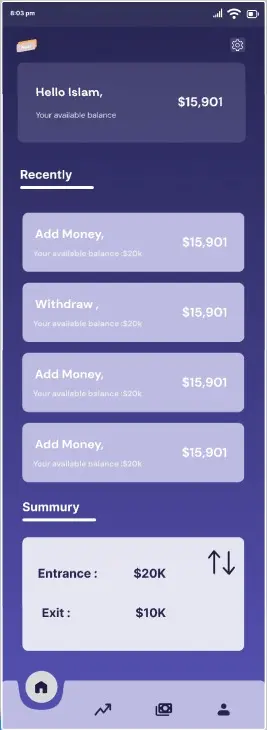 تصميم واجهات تطبيق محفظة إلكترونية ذكية (Uwallet) - UI/UX Design