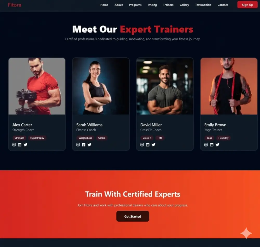 تصميم وإنشاء موقع رياضي متكامل (Gym & Fitness) احترافي ومتجاوب