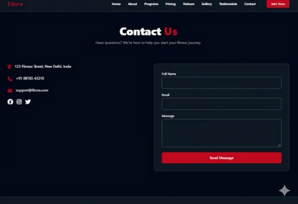 تصميم وإنشاء موقع رياضي متكامل (Gym & Fitness) احترافي ومتجاوب