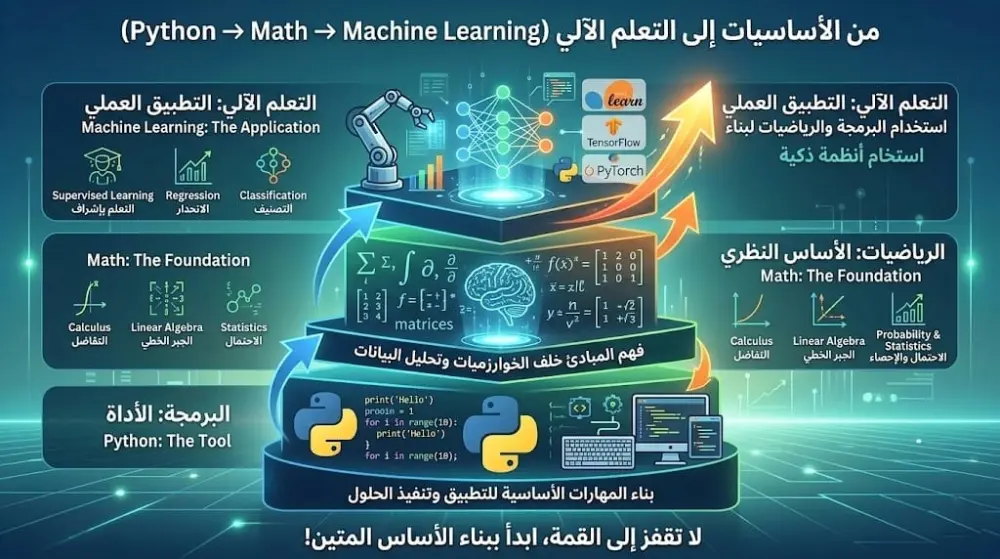 سأضع لك Roadmap واضحة لتعلم AI و Machine Learning من الصفر
