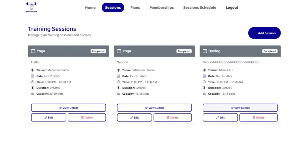 برمجة نظام إدارة صالات الجيم (Gym Management System) باستخدام ASP.NET MVC