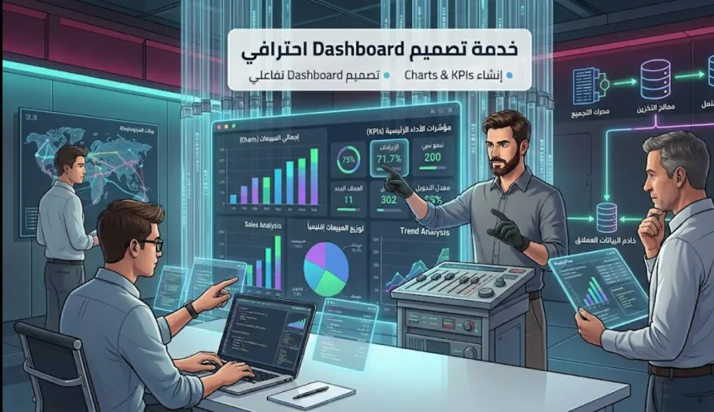 تصميم Dashboard احترافي باستخدام Excel أو Power BI