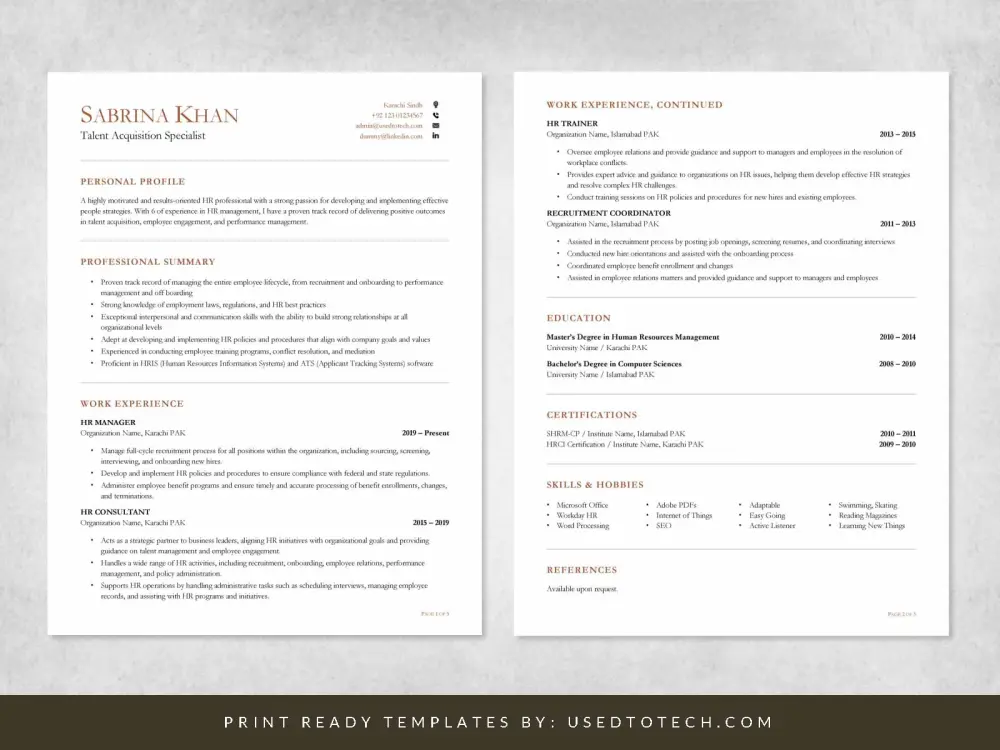 تصميم سيرة ذاتية CV
