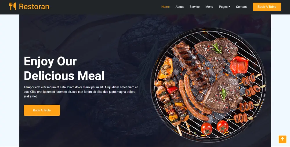 برمجة موقع مطعم احترافي مع منيو تفاعلي