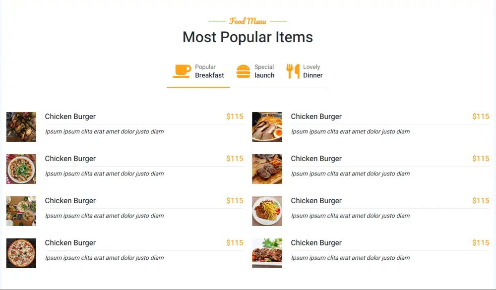 برمجة موقع مطعم احترافي مع منيو تفاعلي