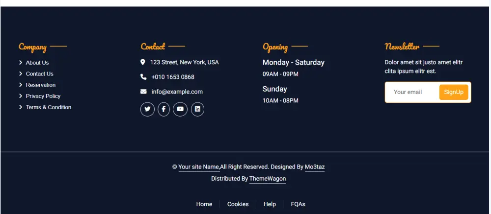 برمجة موقع مطعم احترافي مع منيو تفاعلي