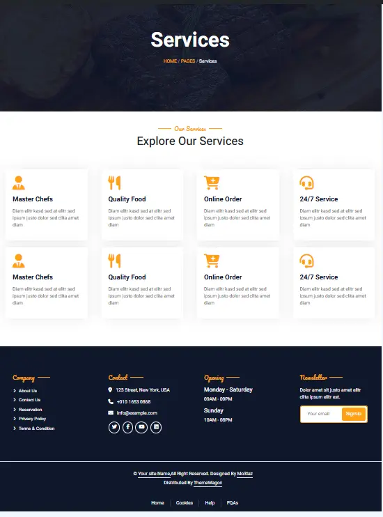 برمجة موقع مطعم احترافي مع منيو تفاعلي